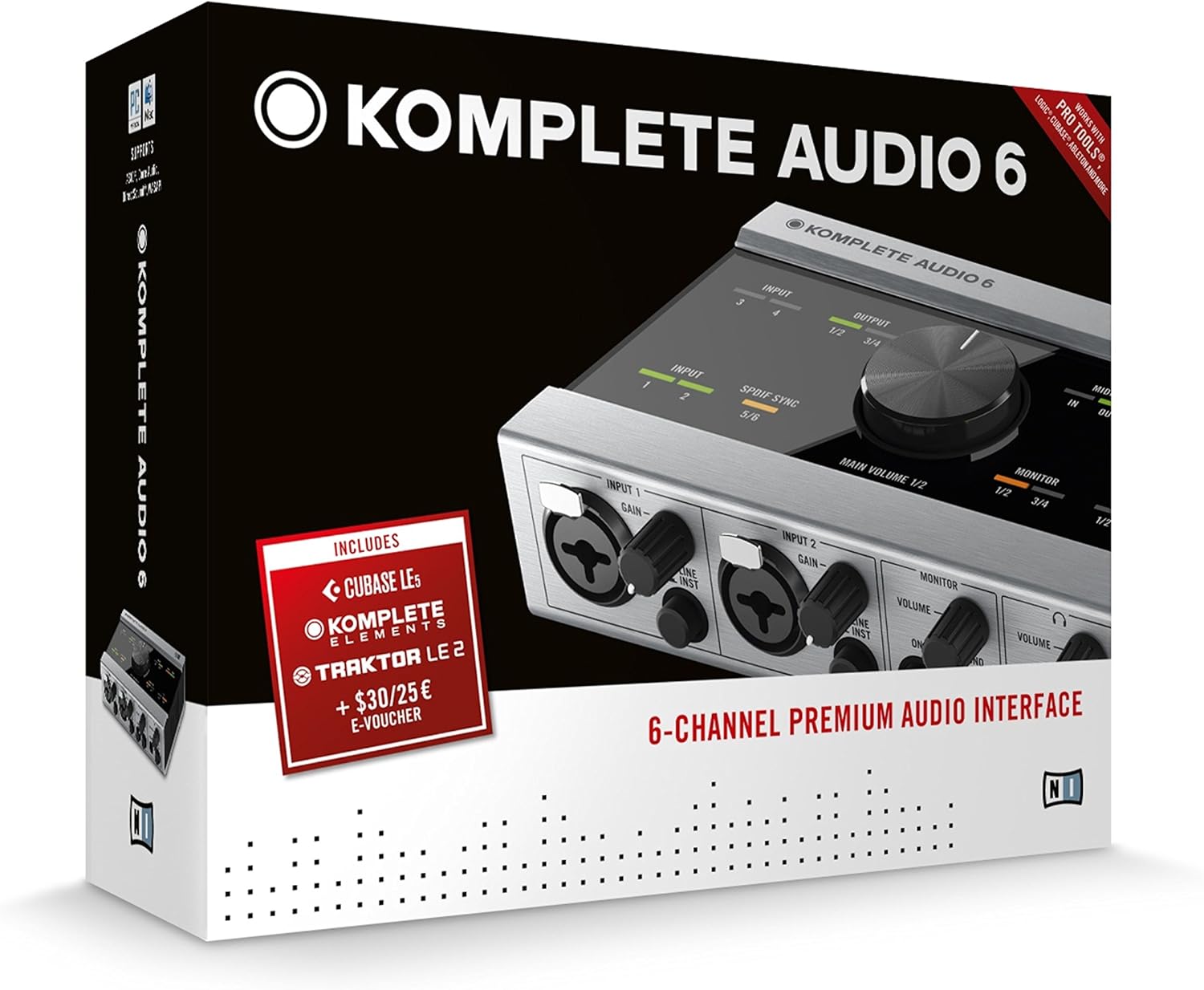 Native Instruments Komplete Audio 6 USB Audio Interface with Recording, DJ, Synth, and Production Software