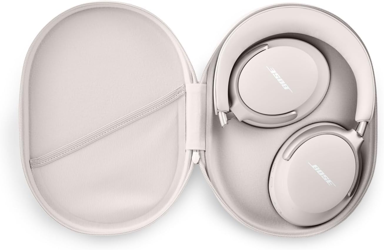 Bose QuietComfort Ultra Bluetooth Headphones, Wireless Headphones with Spatial Audio, Over Ear Noise Cancelling with Mic, Up to 24 Hours of Playtime, White Smoke