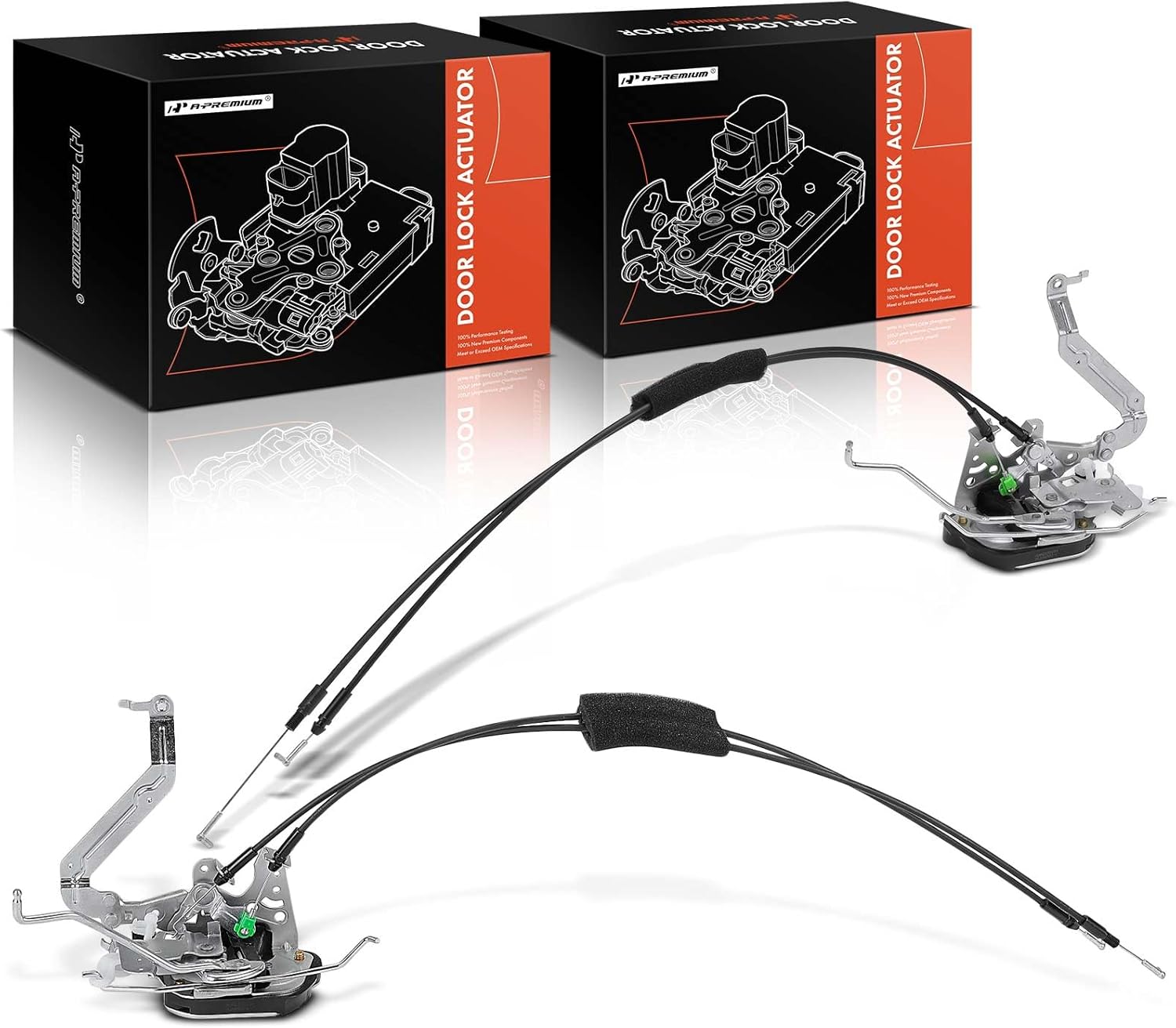 A-Premium Door Lock Latch Actuator Compatible with Toyota Vehicles - Tundra 2004-2006, Sequoia 2001-2007 - Front Driver and Passenger Side, 2-PC Set, Replace# 693040C010, 693030C011