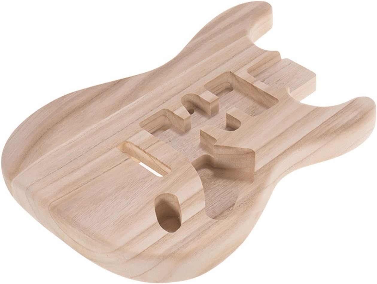 Unfinished Handcrafted Guitar Body Wood Electric Guitar Body Guitar Replacement Parts DIY Guitar Kit (Color : 2)