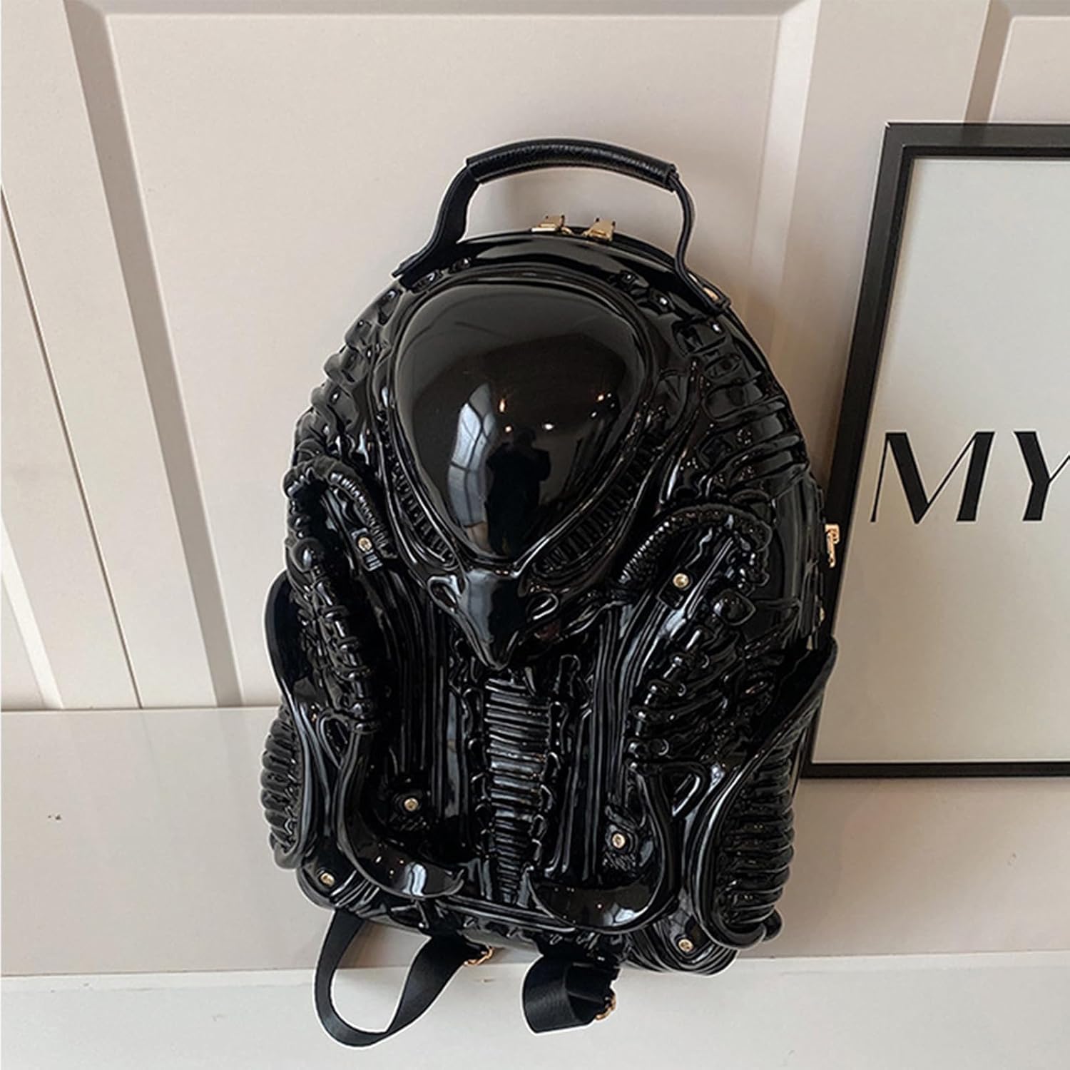Alien Backpack,Xenomorph Costume,Cool Halloween Backpack,Applicable Occasions are Halloween, Travel and Daily Life. (black)