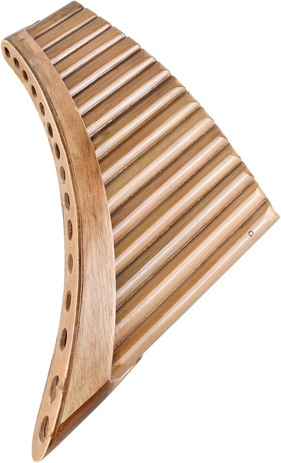 15-Pipe Panpipes Bamboo Pan Flute G-Tune Panflute Woodwind Musical Instrument (Color : Left Hand)