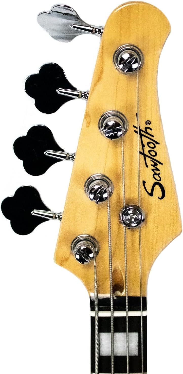 Sawtooth Mod24 Series Natural Flame Maple 24 Fret Electric Bass Guitar