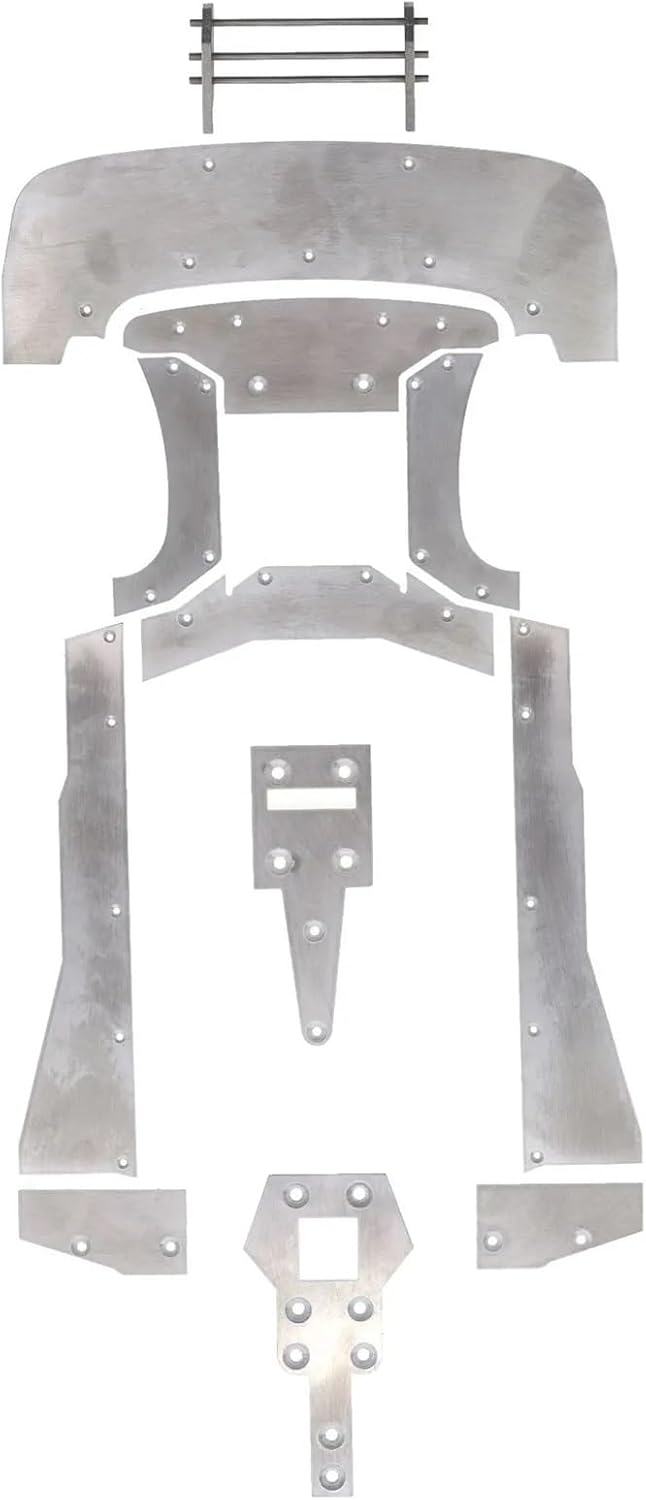 Aluminum Chassis Armor Protective Skid Plate +Bumper for ARRMA 1/7 Felony Infraction Limitless RC Car Upgrade Parts Replacement(Armor and Bumper)