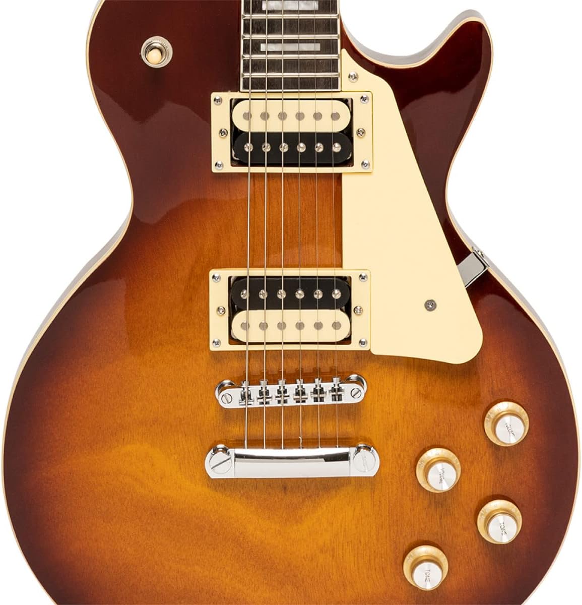 Stagg 6 String Solid-Body Electric Guitar, Right, Violin Sunburst (SEL-STD VSB)