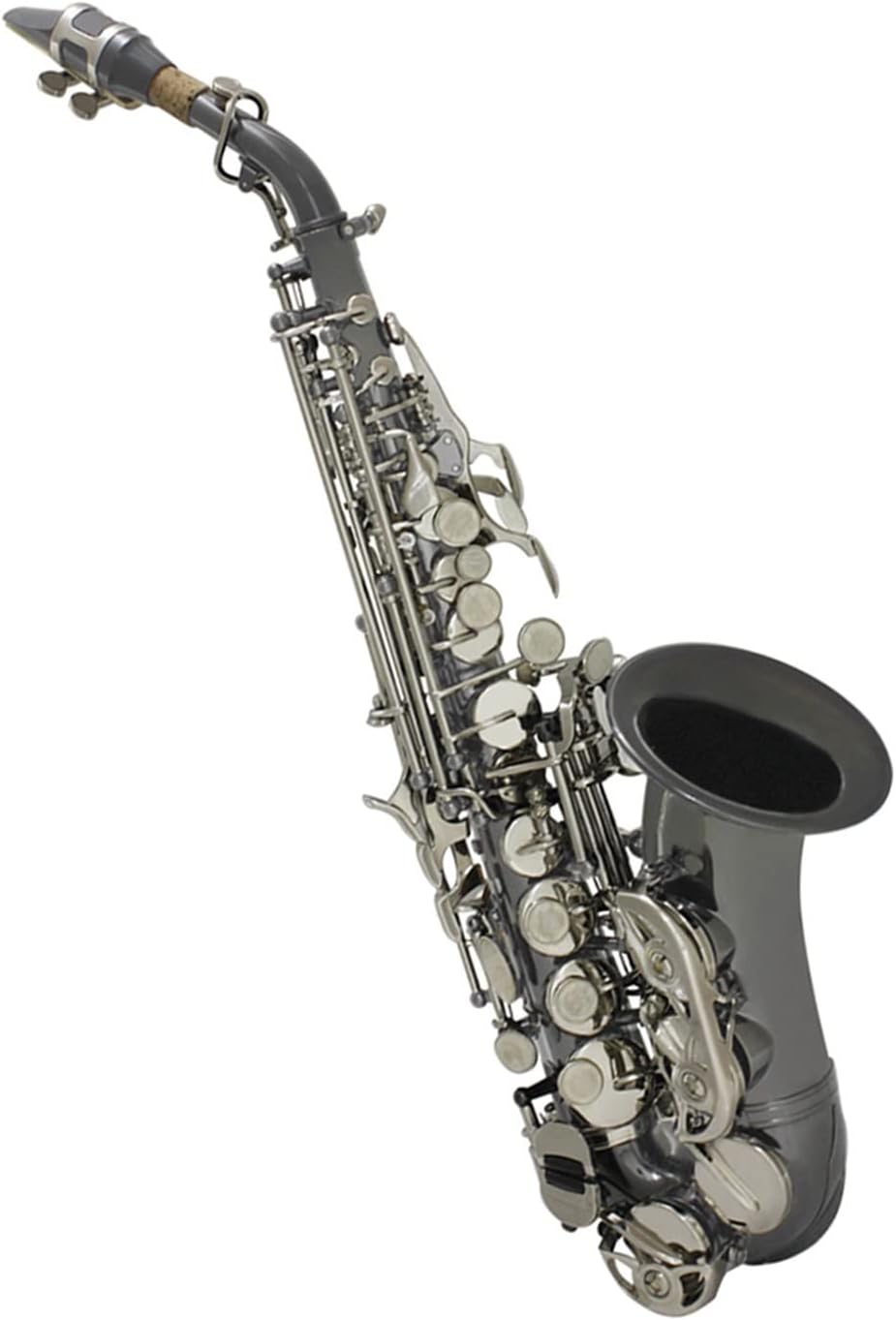 TSTS Woodwind Instrument Saxophone Bb Brass Material Nickel Plated with Carry Case Gloves Brass Sax Full Kit