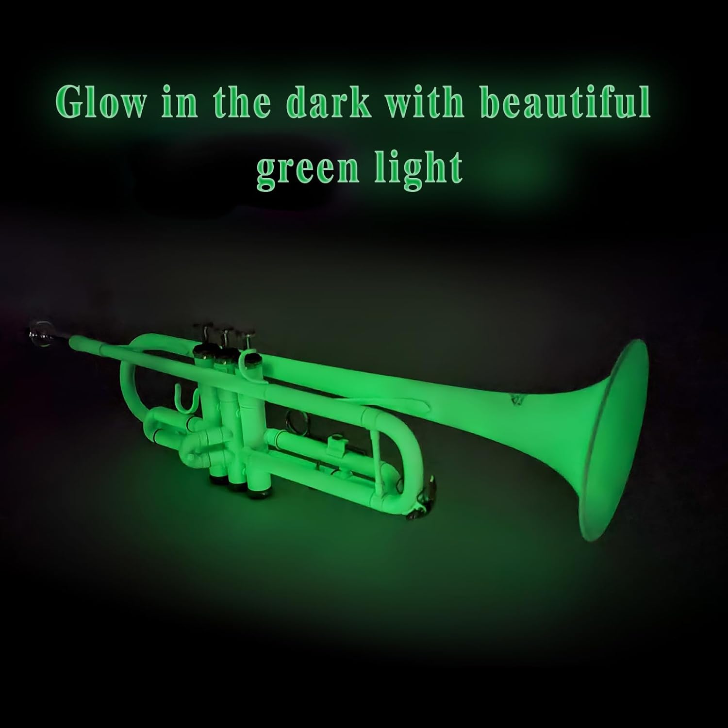 EASTROCK Bb Standard Trumpet，Trumpet Glow-in-the-dark，LuminousTrumpet (Green) Brass Instruments