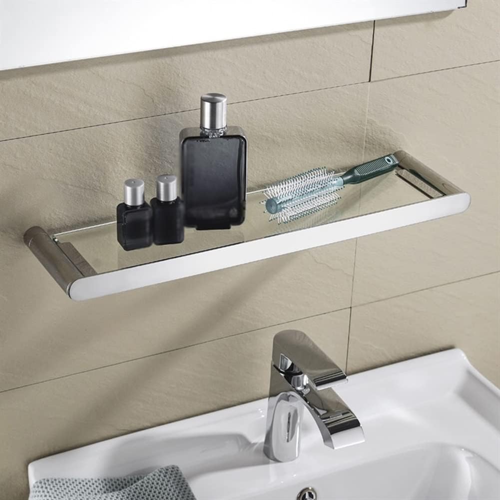 Shower Caddy Glass Shelf, Bathroom Storage Organizer Shelf with Tempered Glass, Bath Shampoo Rack Wall Mount Rectangular Bathroom Organizer (Color : 4 pcs)