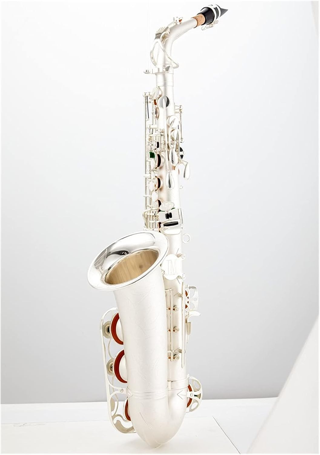 Alto Saxophone Silvering Plated Musical Instruments E Flat Sax with Mouthpiece Professional Student Saxophone