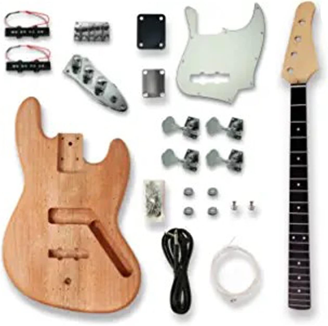 DIY Electric Guitar Kit Unfinished Electric Guitar Kit Mahogany Body Rosewood Fingerboard DIY Guitar Parts Kit