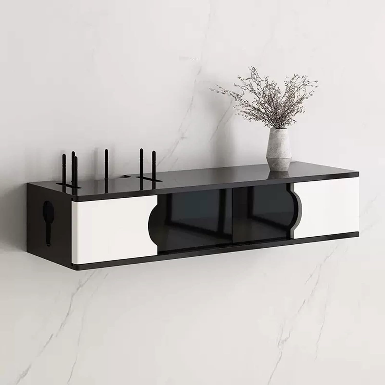 Wall Mounted TV Cabinet Wall Shelf Floating Shelf TV Stand Media Console Unit Entertainment Centre Open Shelf TV Unit Storage Shelf Wall Mount Corner Shelves Utility Shelve TV Bracket