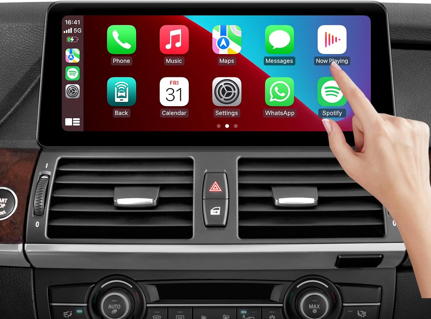 12.3 Inch Car Stereo for for BMW X5 E70 X6 E71 (2011-2013) CIC System, Wireless CarPlay Android Auto Upgrade Factory Radio System Bluetooth IPS Glass to Glass Touch Screen