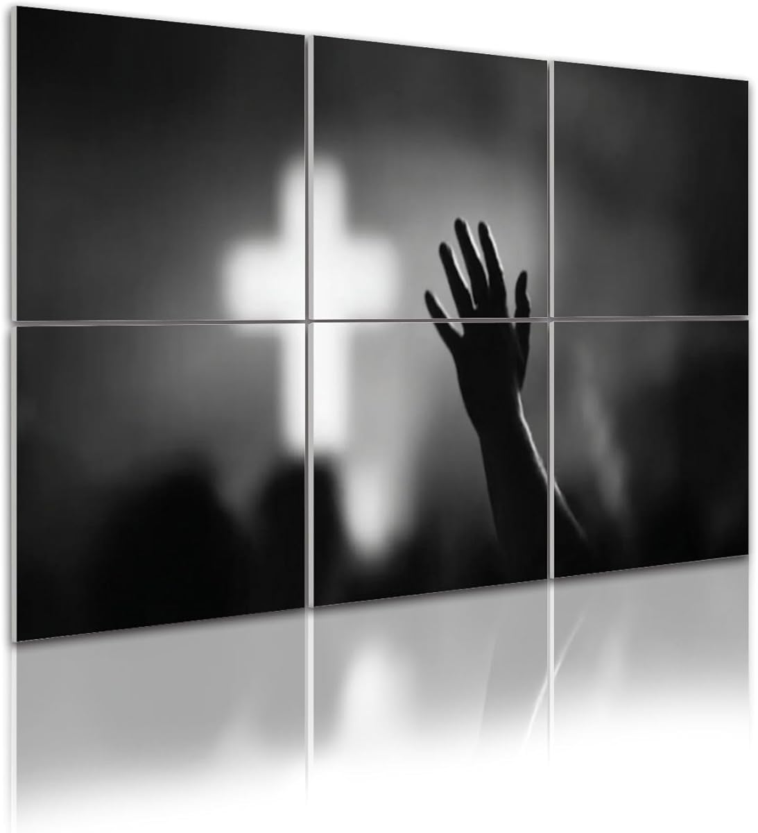 6 Pack Art Acoustic Panels Passionate Christians raising their hands praise prayer worship Sound Absorbing Panel 48