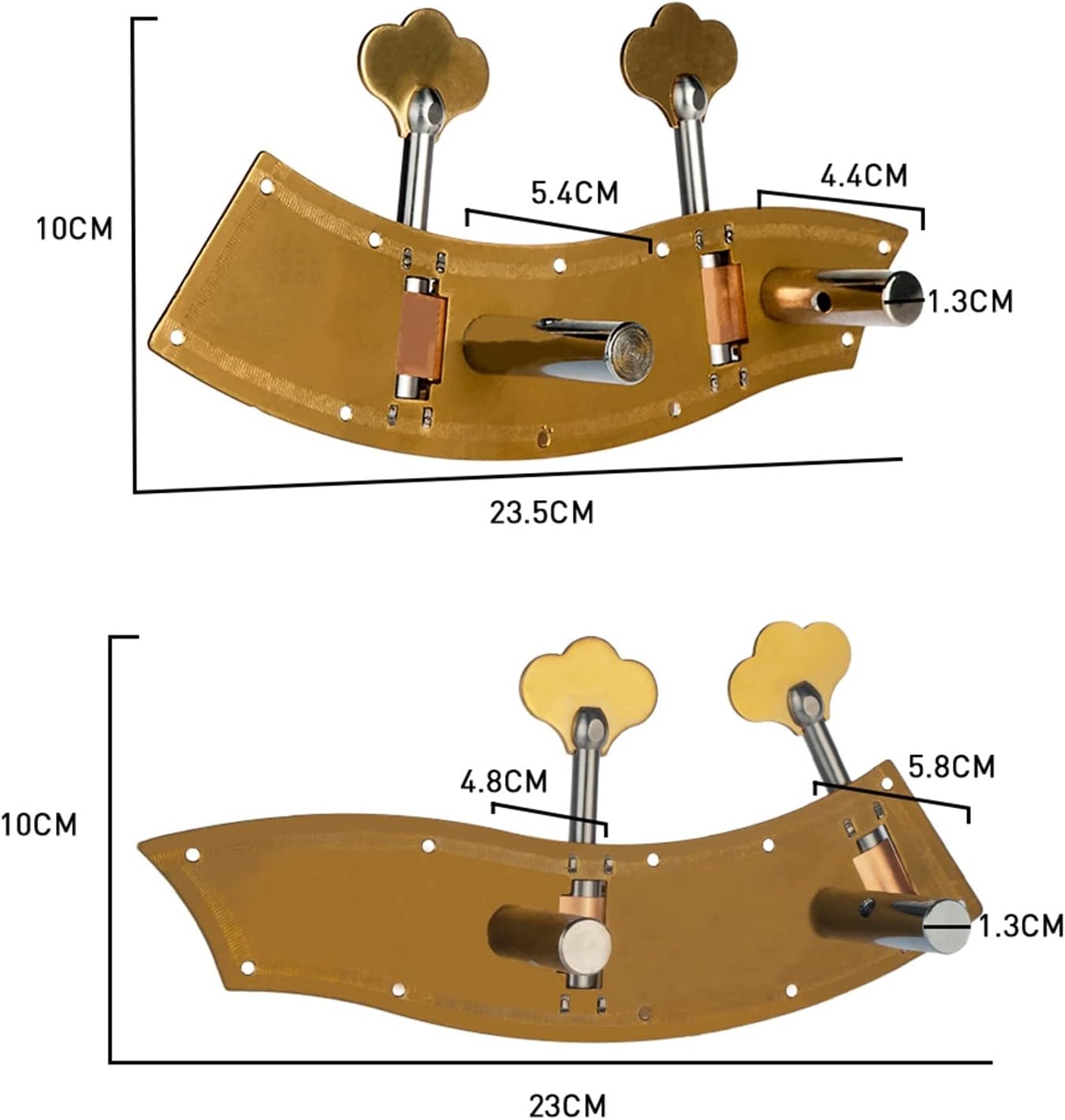 Tuning Pegs Tuner Set Dual Tuner Plate/Single Tuner/German Style Bass Tuner Bass Machine Head Violin Parts (Color : 18)
