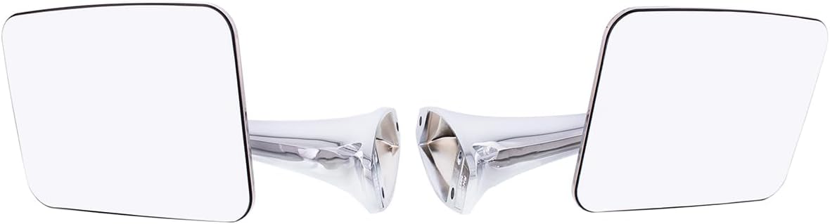 United Pacific 110748 Stainless Steel Exterior Mirror Set for 1970-72 Chevy/GMC Truck, Polished Mirror Head - Set of 2 (Flat Mirrors for L/H & R/H)