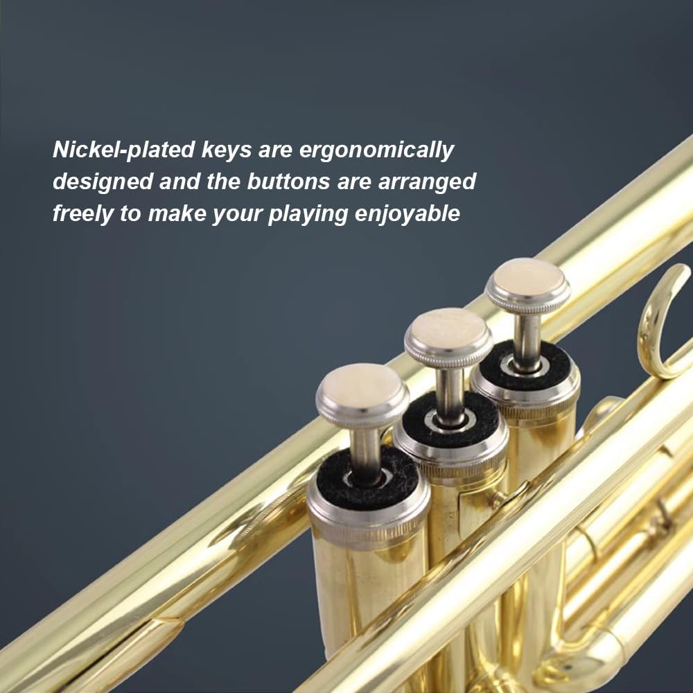 Trumpet in B Key, Performance-Level Wind Instrument Suitable for Beginners, Band Performance, Festival Celebration