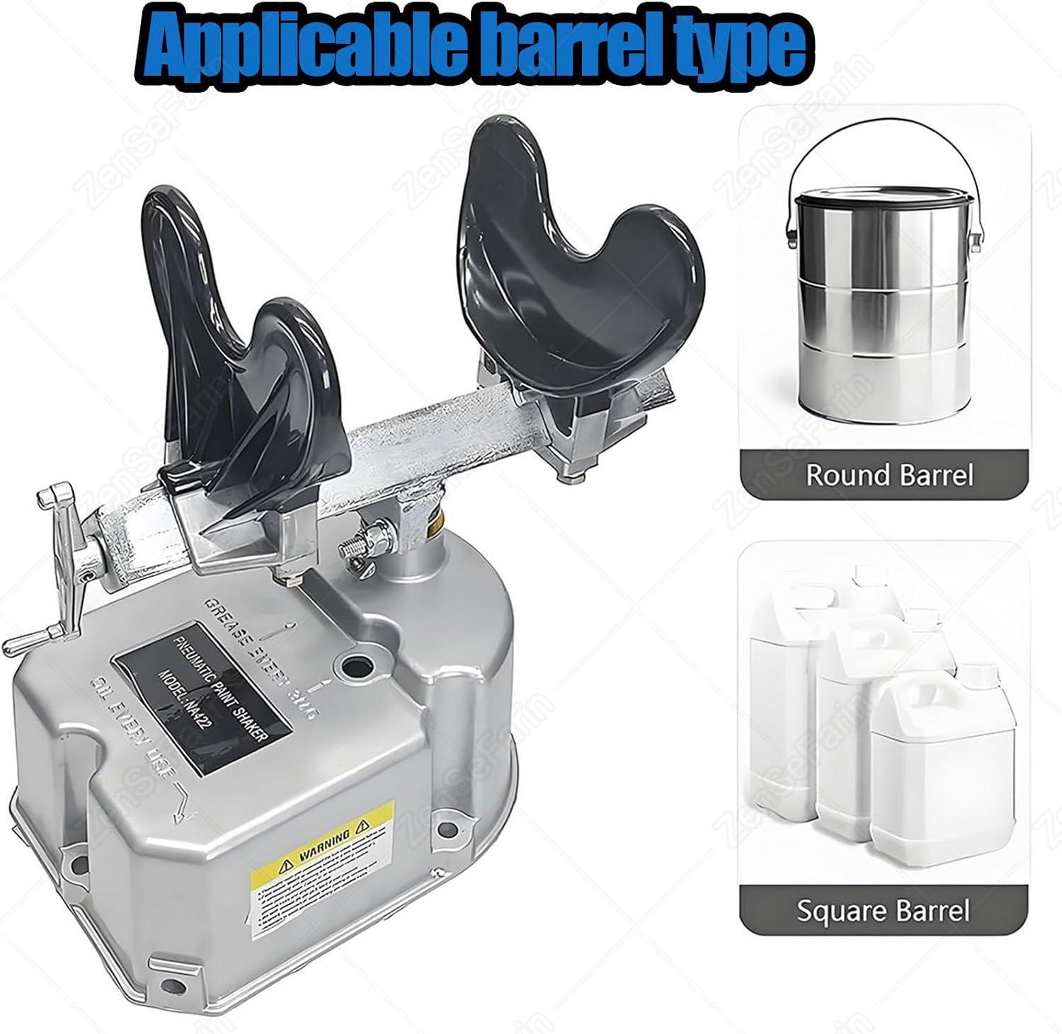 Pneumatic Paint Shaker Mixer, 1-5L Adjustable Clamp, 0-500RPM, 15 Min/Bucket - Perfect for Paint, Watercolor, Nail Polish, Efficient Oscillation Machine