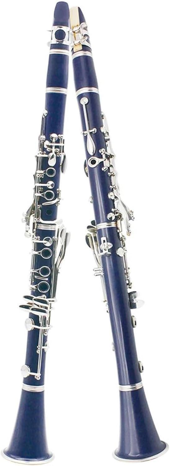 Clarinet Musical Instruments Dark Blue Bb Clarinet B Key Beginner Clarinet For School Orchestra Adults With Hard Shell Kit Stand Gloves(Set)