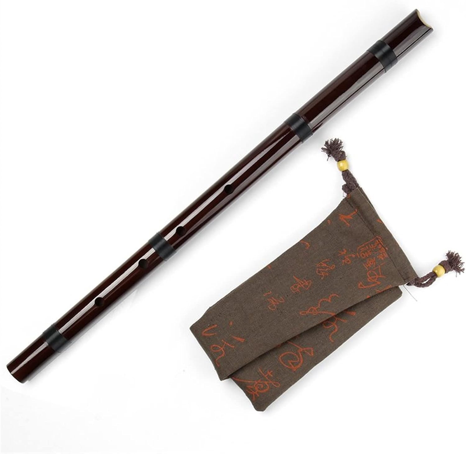 D Key Shakuhachi 5 Holes Musical Instruments Bamboo Vertical Flute Woodwind Instrument with Bag (Color : 1)