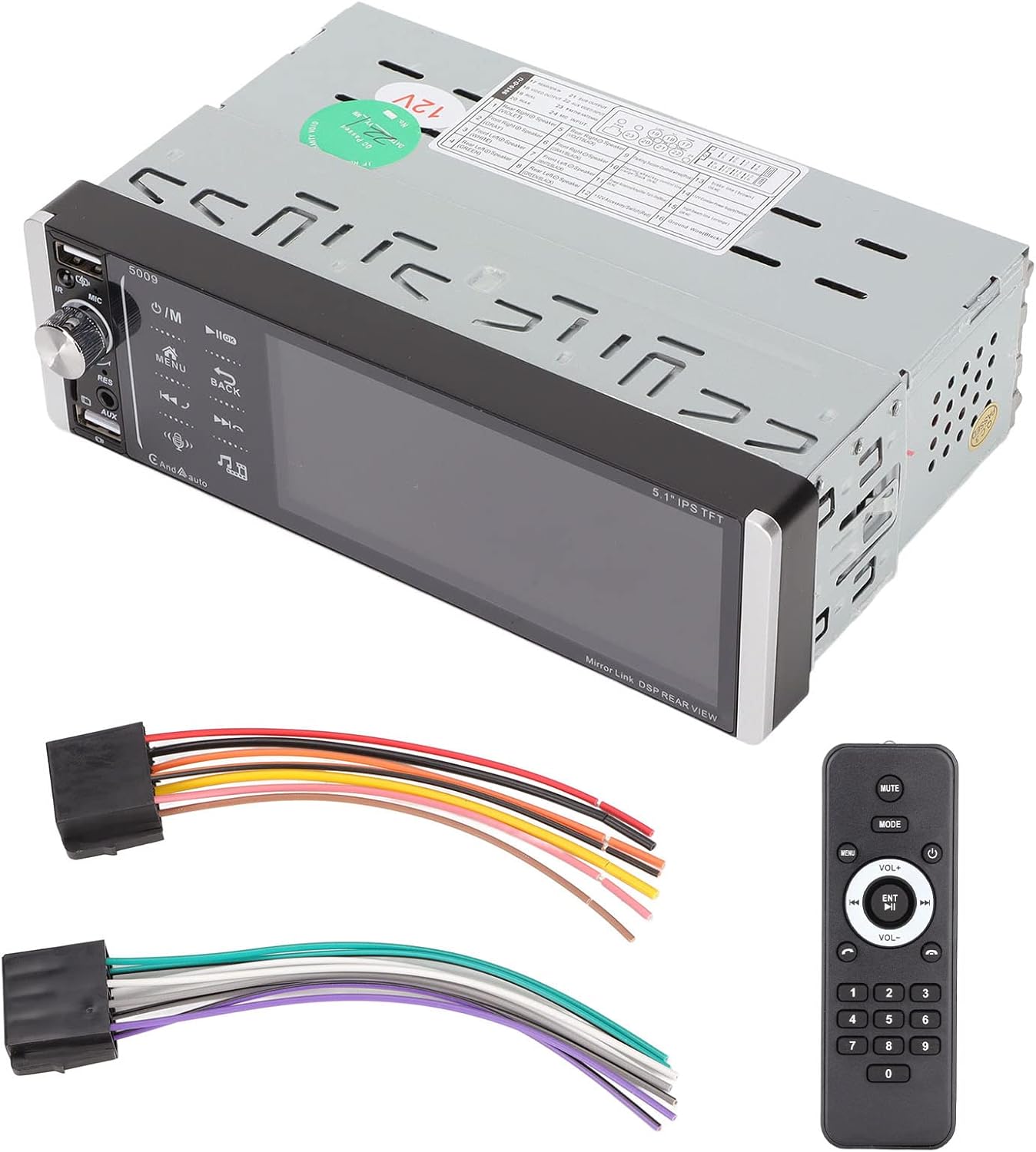 Single Din Touchscreen in Dash Bluetooth Car Stereo,Mp3 Audio 1080P Video Player,Bluetooth Hands Calling,3 USB Port, Remote Control