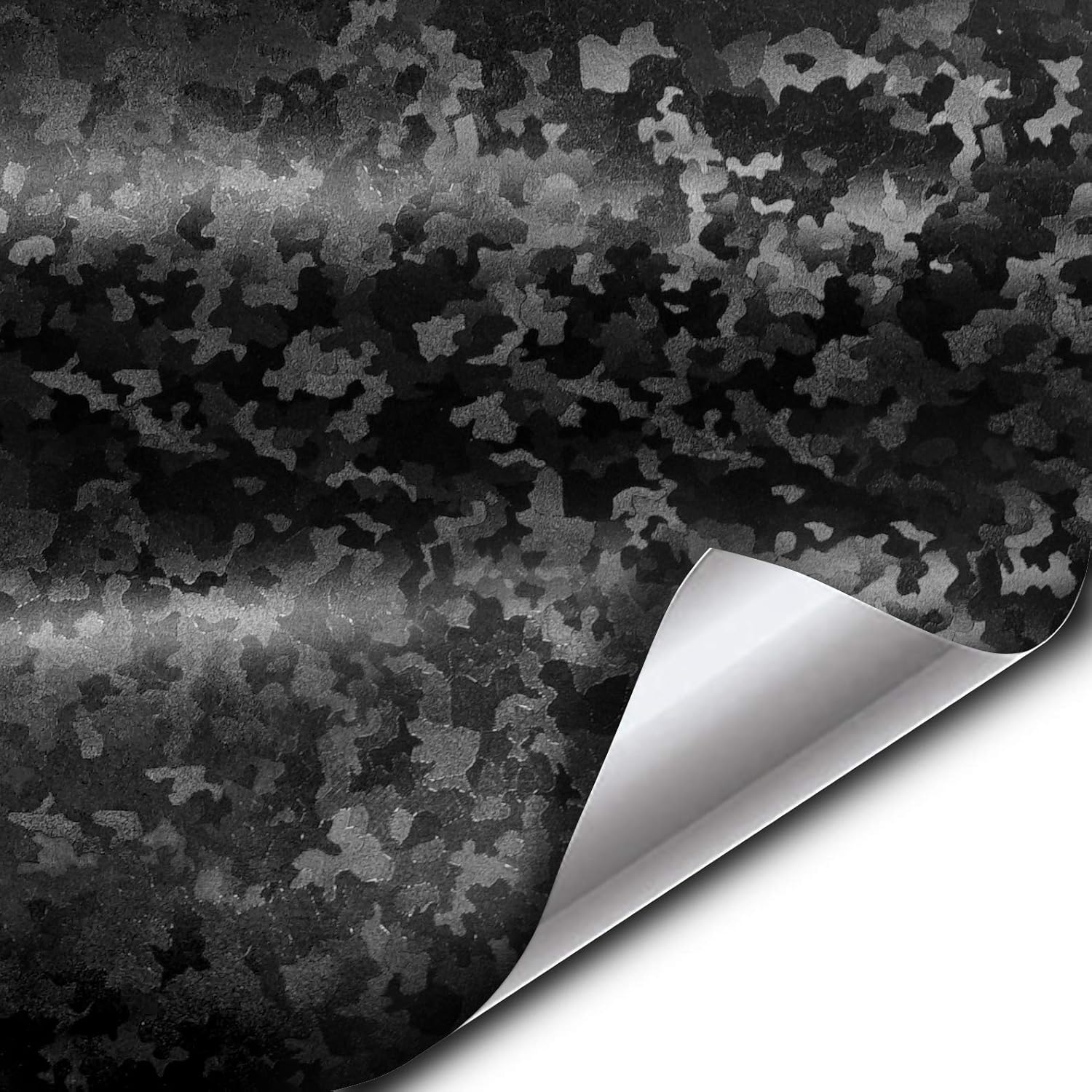 VViViD+ Black Stealth Small Patternless Camouflage Vinyl Wrap Roll (100ft x 5ft)