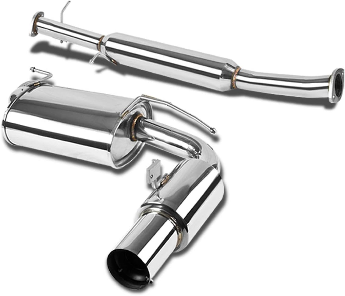 DNA MOTORING CBE-MM90 Stainless Steel Cat Back Exhaust System [Compatible with 90-97 Mazda Miata MX-5 1.6L/1.8L]