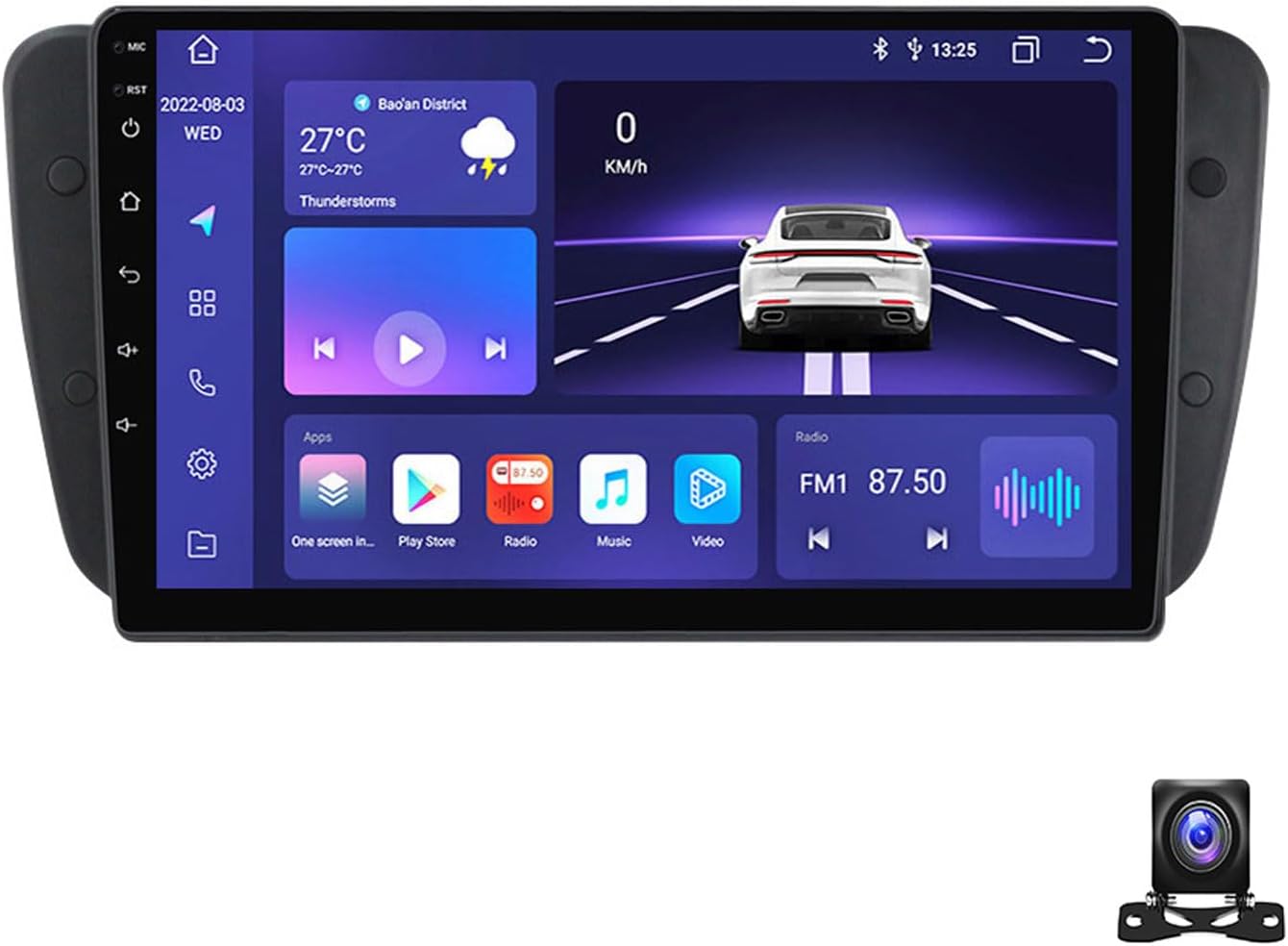 9 Inch Touch Screen Car Stereo with Navigation Compatible with Seat Ibiza 2009~2013 Android Car Radio Compatible with Carplay Android Auto Radio FM RDS DSP SWC 4G,M800S 8G+256G