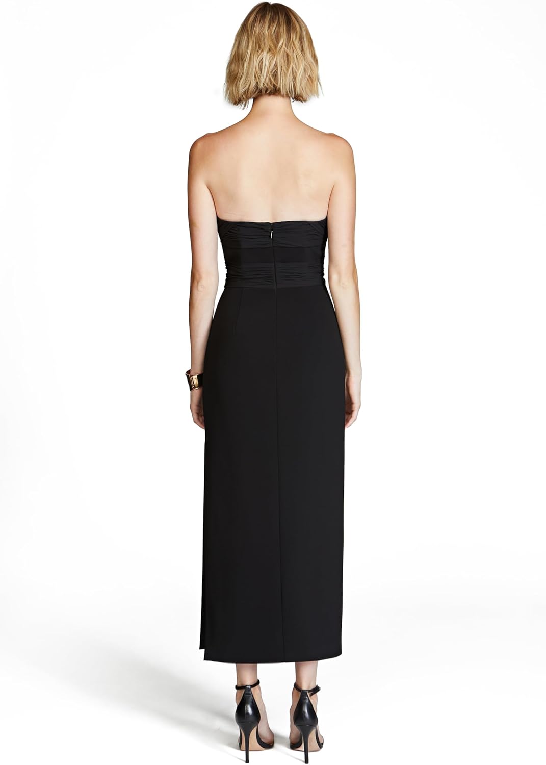 H Halston Womens Marguerite Crepe Midi Dress
