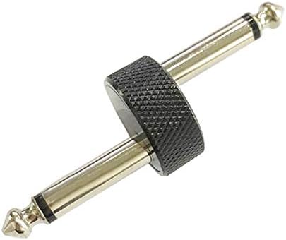 Davitu Electrical Equipments Supplies - 100pcs/lot Guitar Connector 6.35mm Male to Male Mono Adapter Z Type Audio Coupler Guitar Effect Pedals Board Accessories - (Color: Gold Plated)