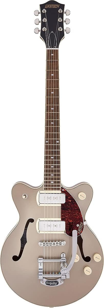 Gretsch G2655T-P90 Streamliner Center Block Jr. Double-Cut P90 Electric Guitar - Sahara Metallic on Vintage Mahogany Sta