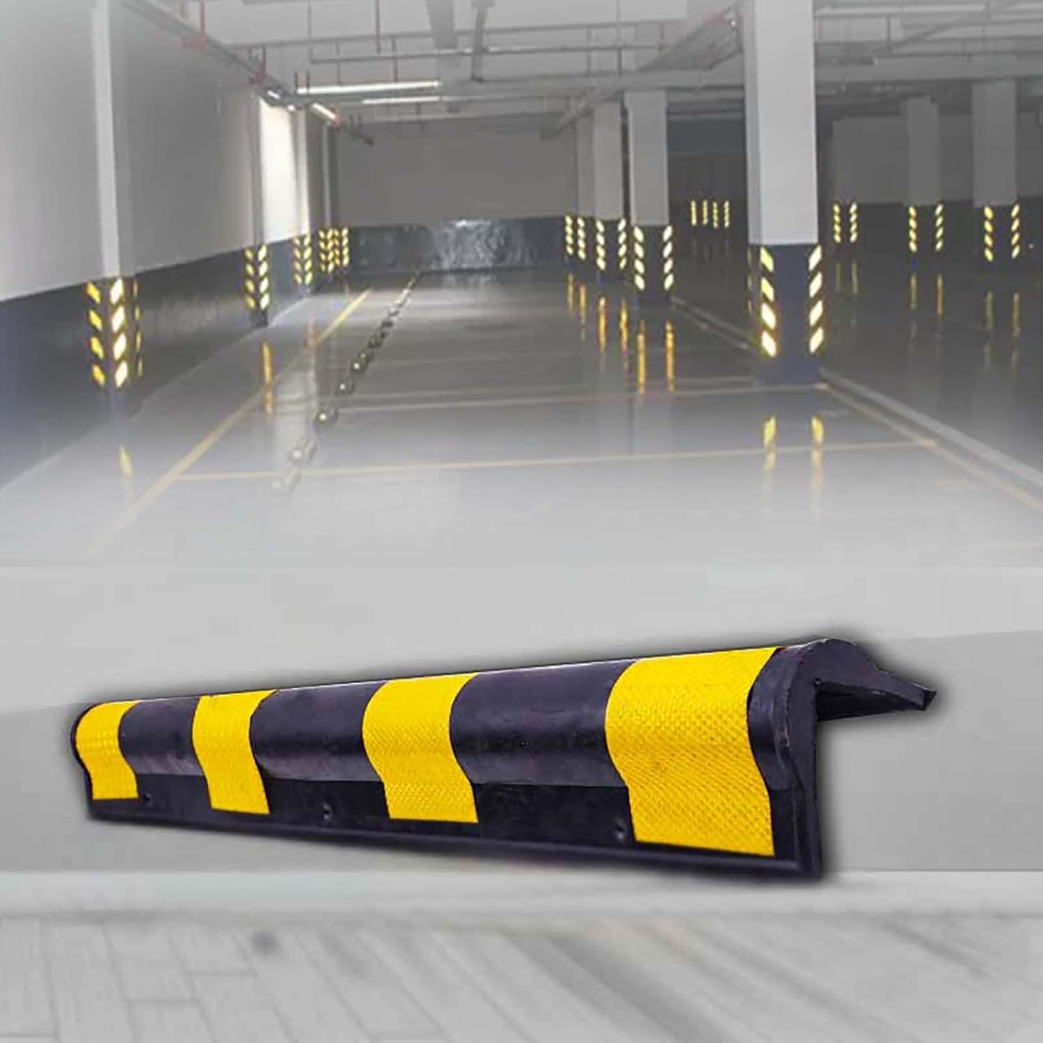 High Reflective Garage Wall Corner Edge Protector, Rounded Corner Edge Safety Bumpers Strip, Parking columns/Garages Edge Decorate Strip for Car Doors Anti-collision ( Size : 47*4.0IN/120*10CM )