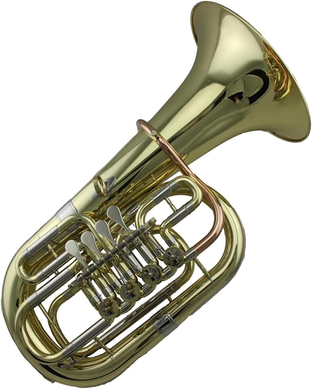 Beginner euphonium Gold Lacquer Rotary Euphonium 4 VALVE Tone C/Bb