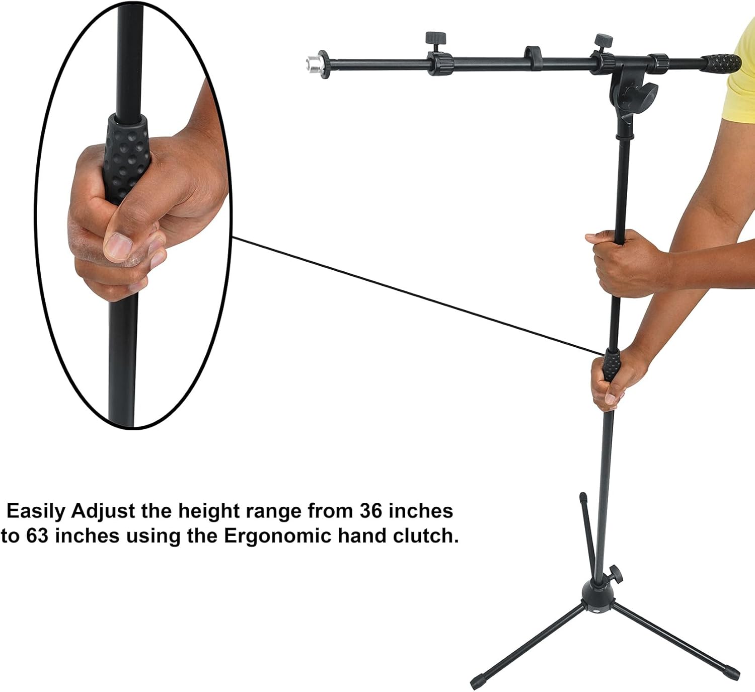 Rockville RMM-XLR Bundle: (2) Dynamic Cardioid Metal Microphones with 10' XLR Cables, (2) RVMIC1 V2 Pro Tripod Microphone Stands with Telescopic Boom, Metal Joints, 4-items