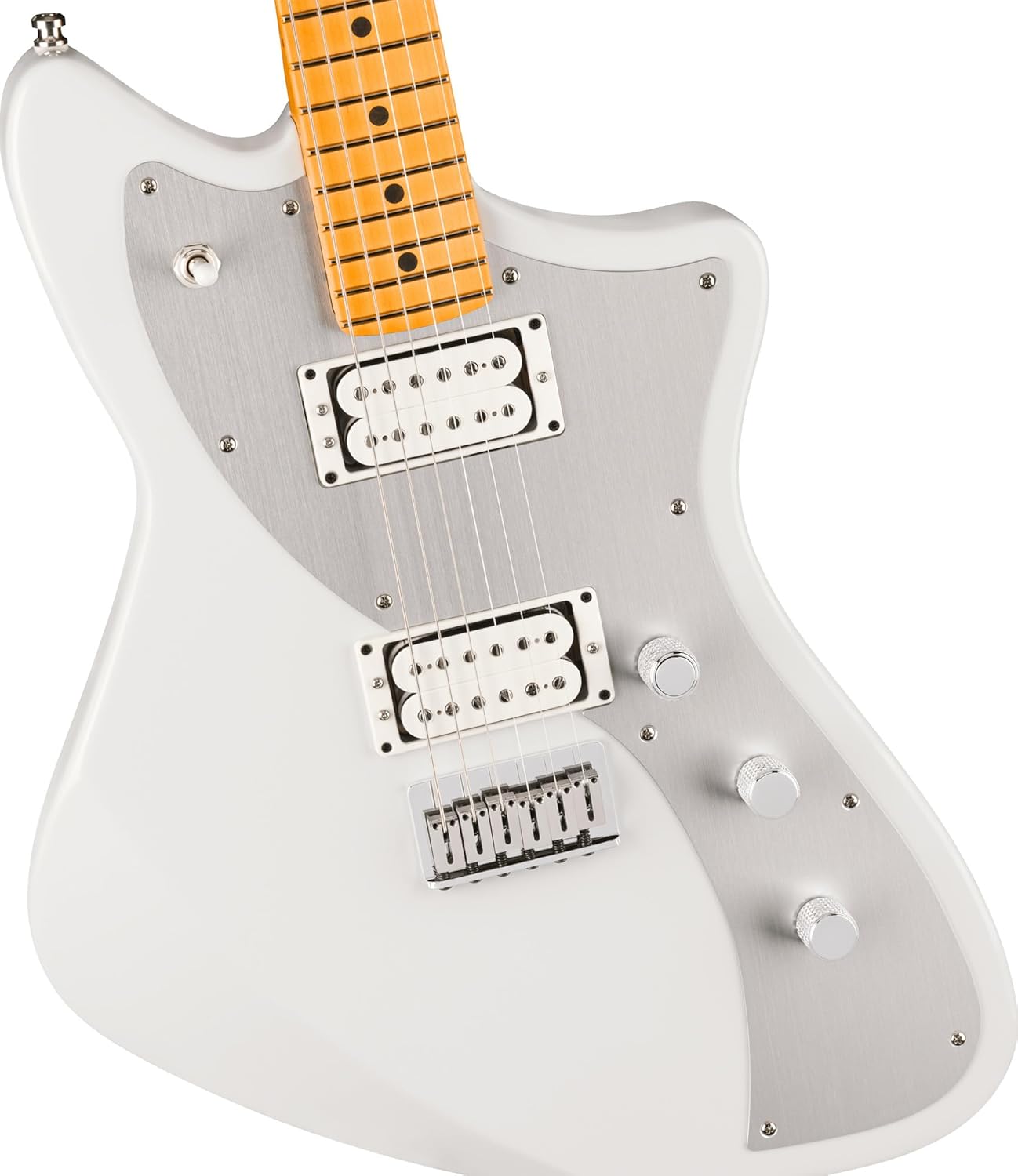 Fender American Ultra II Meteora - Avalanche Bundle with Case, Strap, Cable, Hat, and Guitar Cleaning Kit