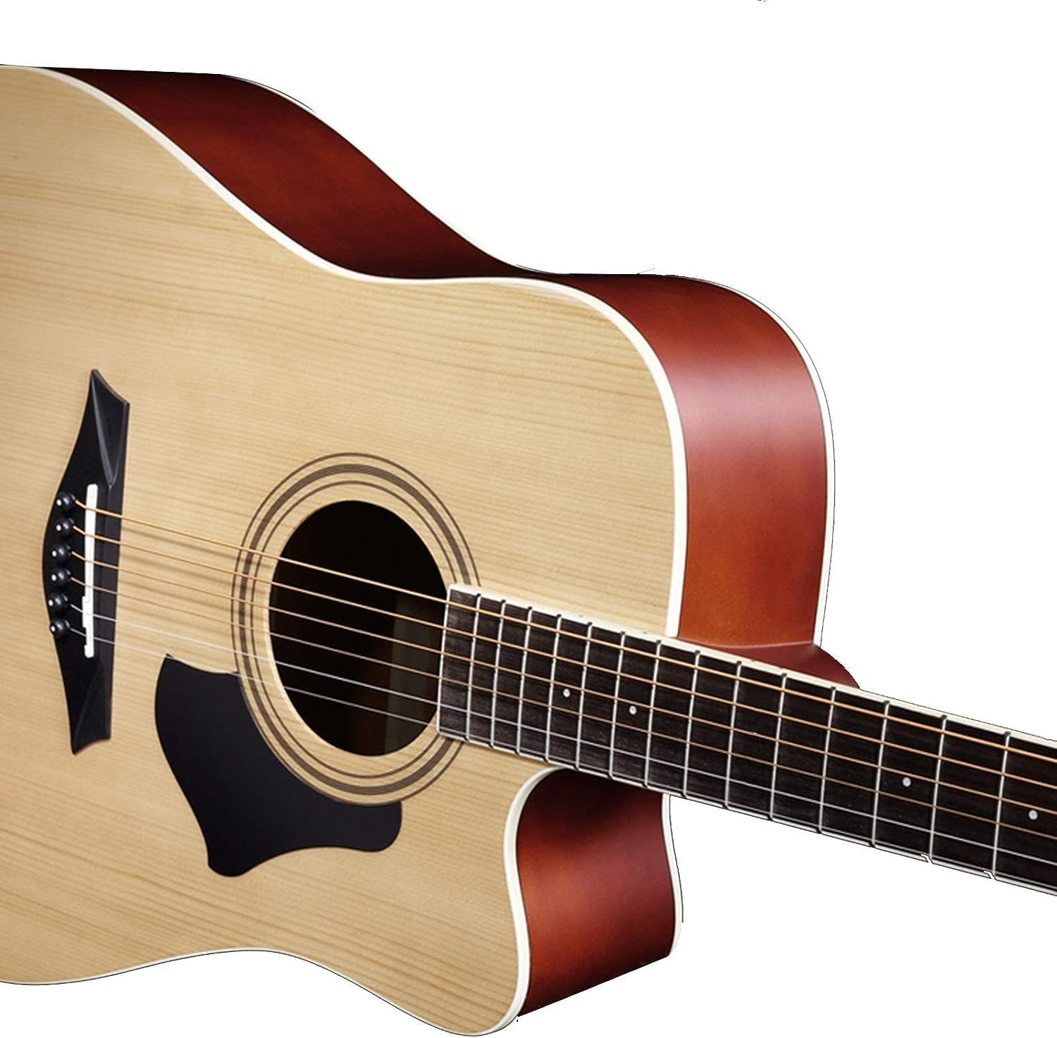 41in Acoustic Guitar, Getting Started for Novice Beginners Veneer Junior Guitar， for Male and Female Students Childrens (Size:41in,Color:#F)