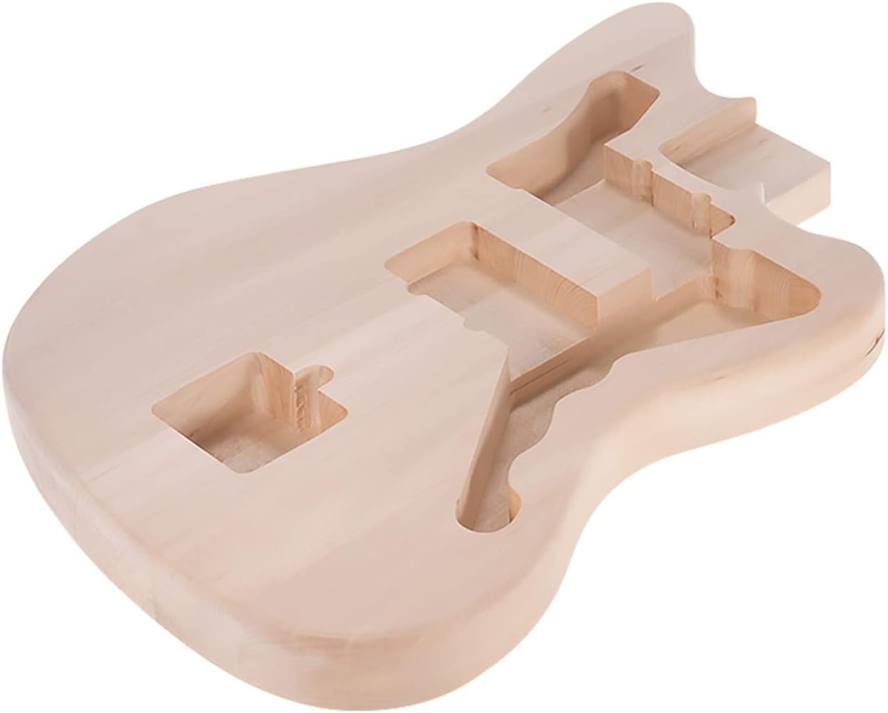 Electric Guitar Unfinished Body Guitar Barrel Blank Basswood Guitar Body Replacement Parts DIY Guitar Kit