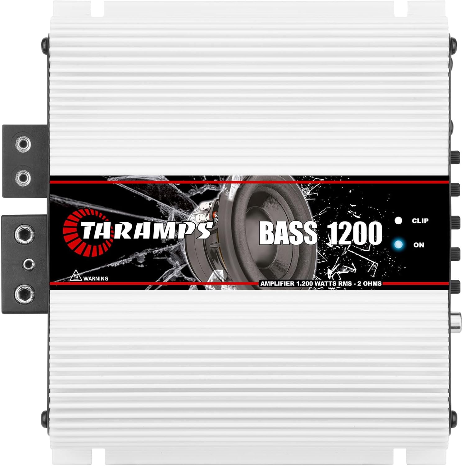 Taramps Bass 1200 2 Ohms Monoblock Amplifier 1200 Watts Rms 1 Channel 14.4VDC Out Power Full Range Great for Sub/Bass RCA Input Smart Cooler Car Audio