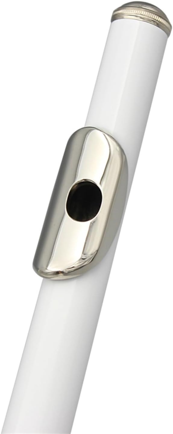 Flute White 16 Holes C Tone Flute with E Key Woodwind Instrument Closed Key Cupronickel Tube Flute Flutes Musical Instruments