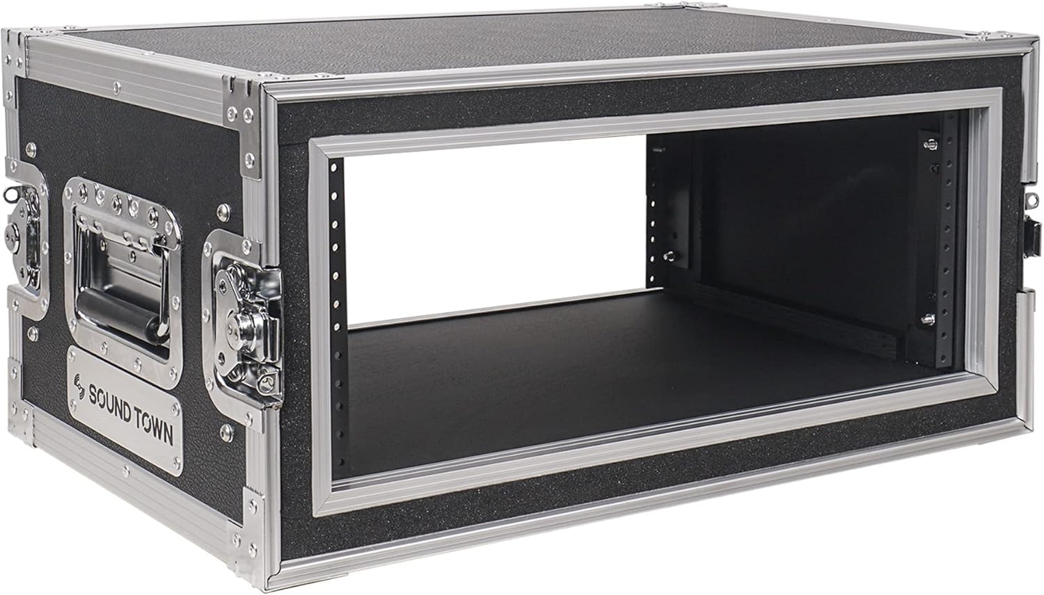 Sound Town Shock Mount 4U ATA Plywood Rack Case with 15