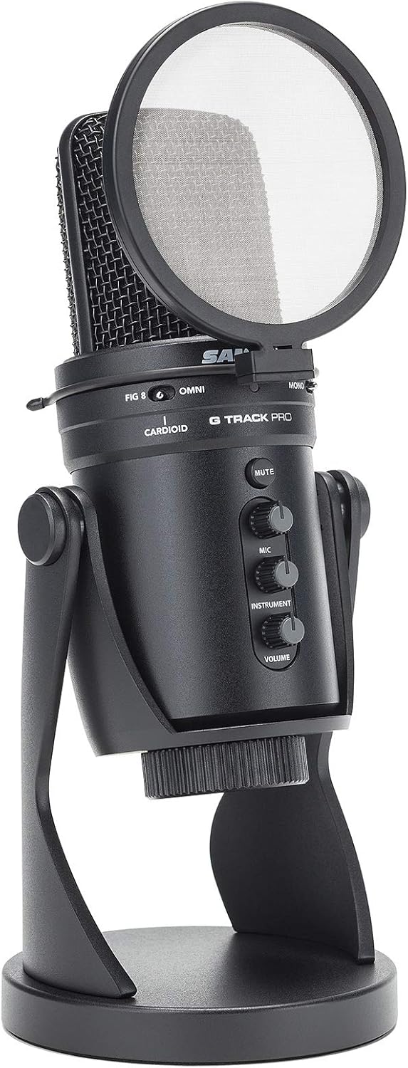 Audiosavings Bundle: Samson G-Track Pro Studio USB Condenser Microphone Mic+Built in Audio Interface Bundle with Samson Pop Filter for G-Track Pro Studio USB Condenser Microphone (2 Items)