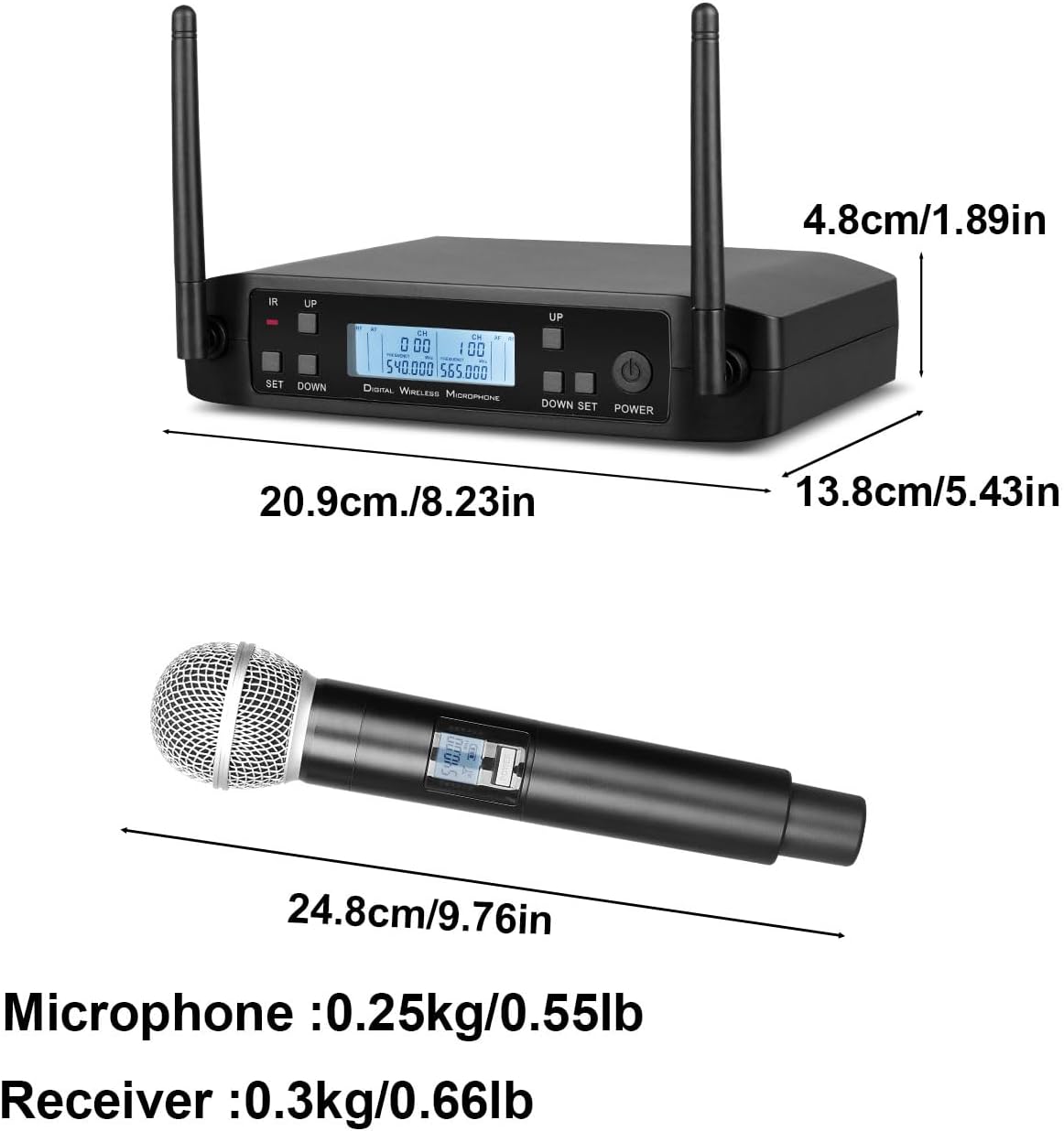 T2 Dual Wireless Microphone System – Ideal for Karaoke, Parties, Meetings, Weddings, and Church Events