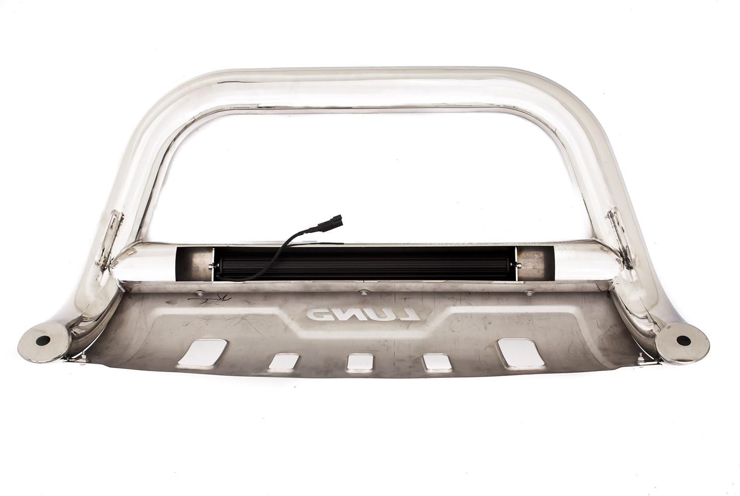 Lund 47021210 Bull Bar with Integrated LED Light Bar, Polished Stainless Steel for 2005-2015 Toyota Tacoma