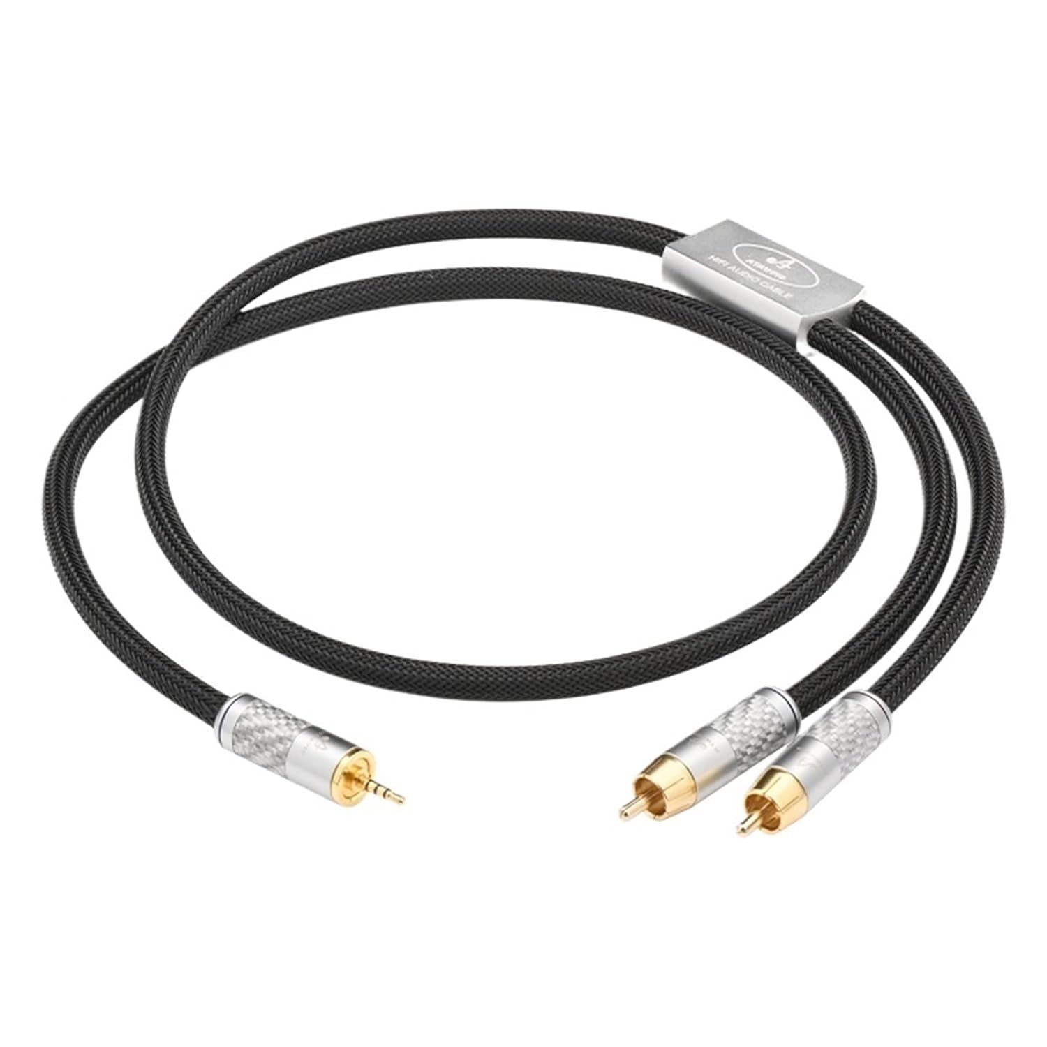 Hi-end OCC HiFi 2.5mm Balanced to 2RCA Cable for DAC AMP 2.5 Jack to RCA Audio AUX Headphone Cable(1.5m)