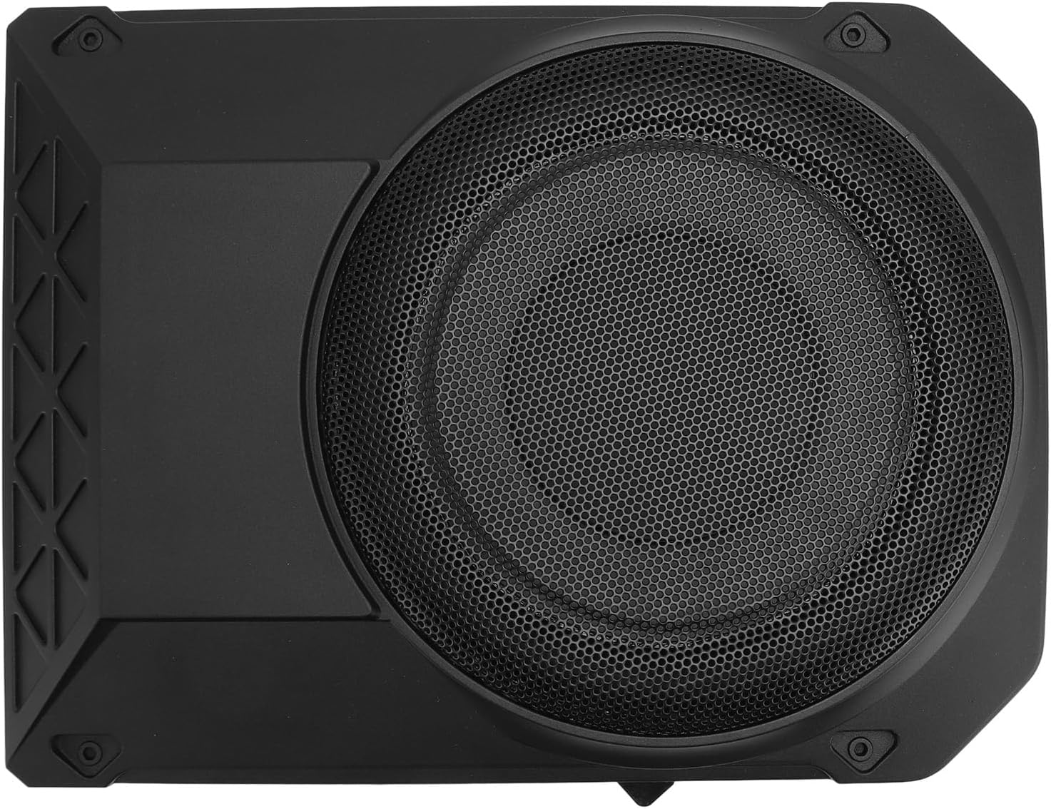 Yunseity 10 Inch Powered Under Seat Car Subwoofer, Ultra Thin 600W, Precise Control, Variable Low Pass Filter, Variable Bass Boost, with Treble Speaker, Easy Installation, for Truck Boxes