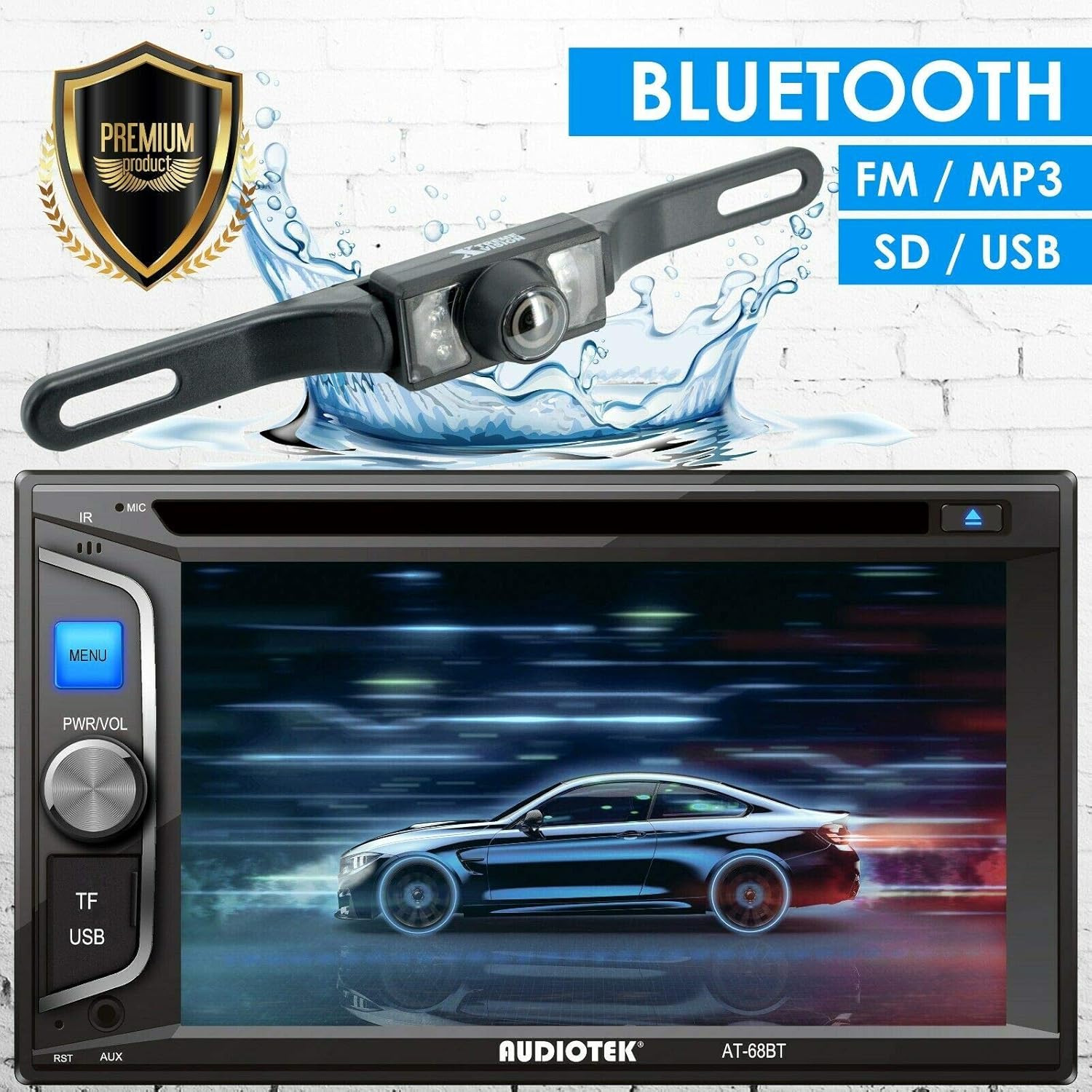 CAR Audio 200W 2DIN 6.2