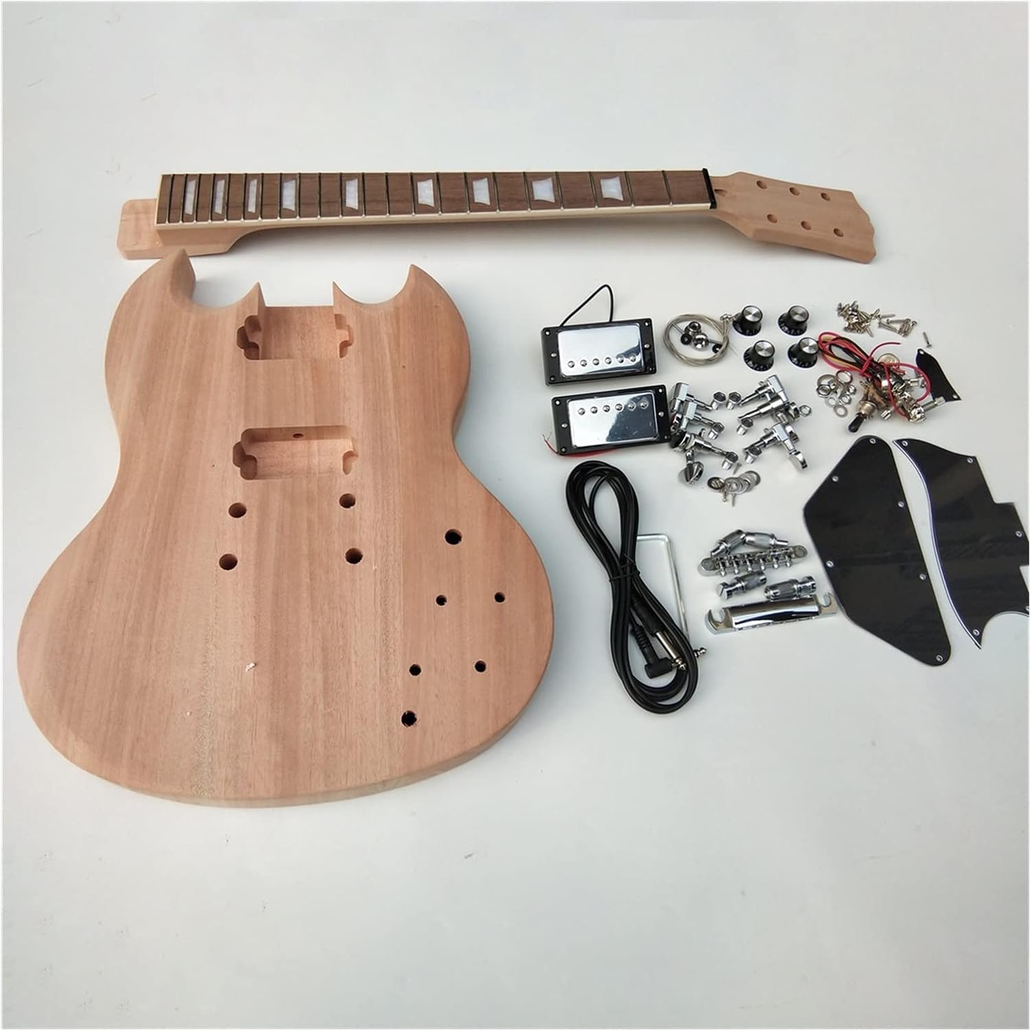 DIY Electric Guitar Kit Semi-Finished DIY Electric Guitar Kit Mahogany Body with All Hardware