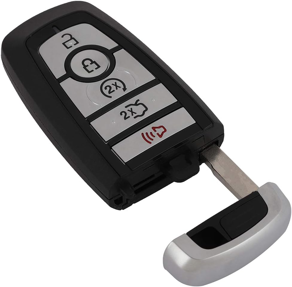 SCITOO Keyless Entry Remote Key Fob Replacement for 1 X 5 Button Uncut Car Key for Ford for Edge for Ford for Fusion for Ford for Explorer for Ford for Mustang 2018-2020 1pc FCC M3N-A2C93142600 902MHz