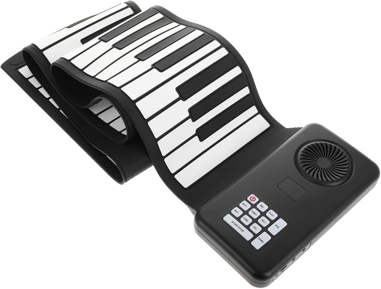 Silicone Keys Portable Roll-up Piano with Speaker Foldable Electronic Keyboard for Music Practice for Beginners and Adults