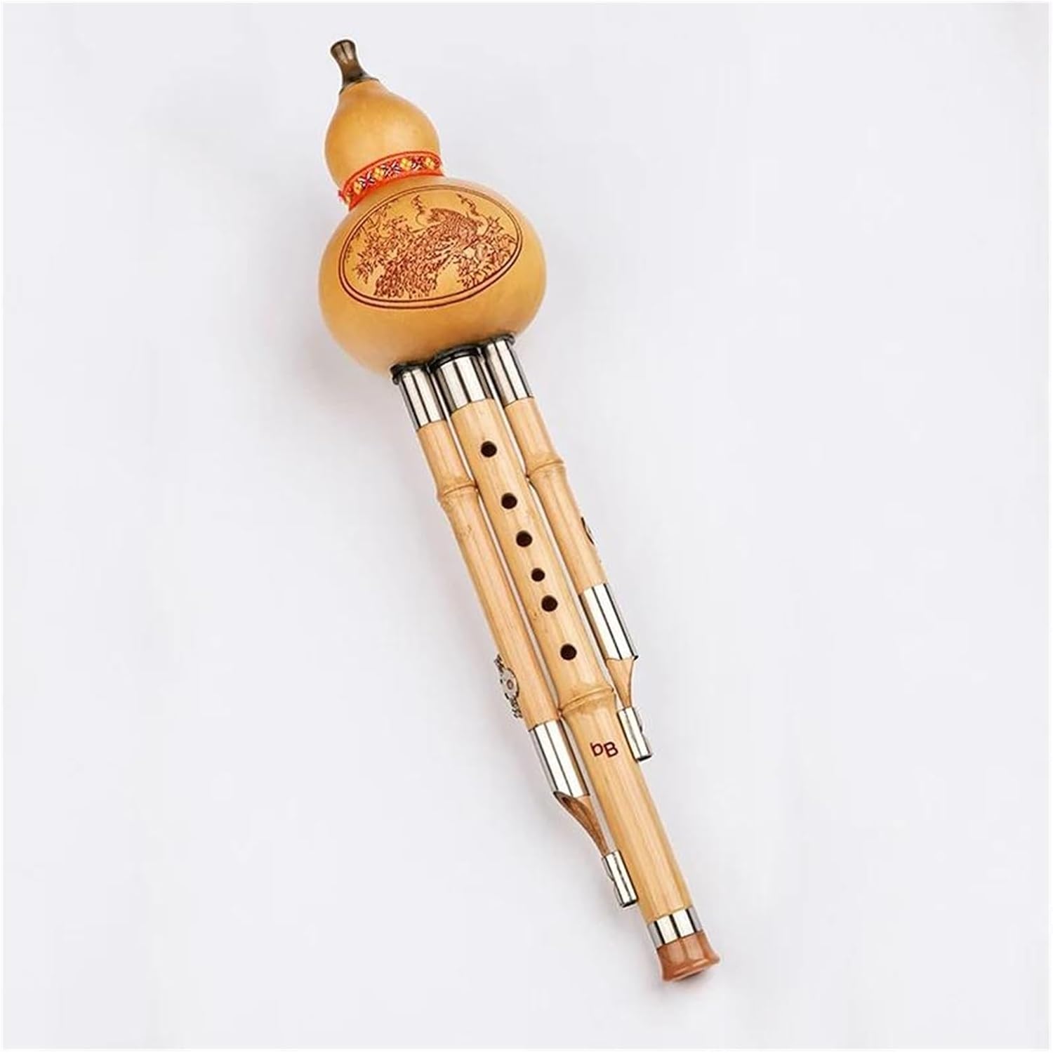Hulusi flute, Chinese Handmade Hulusi Musical Instrument With Storage Bag C/Bb Key Folk Musical Instrument(N bb)