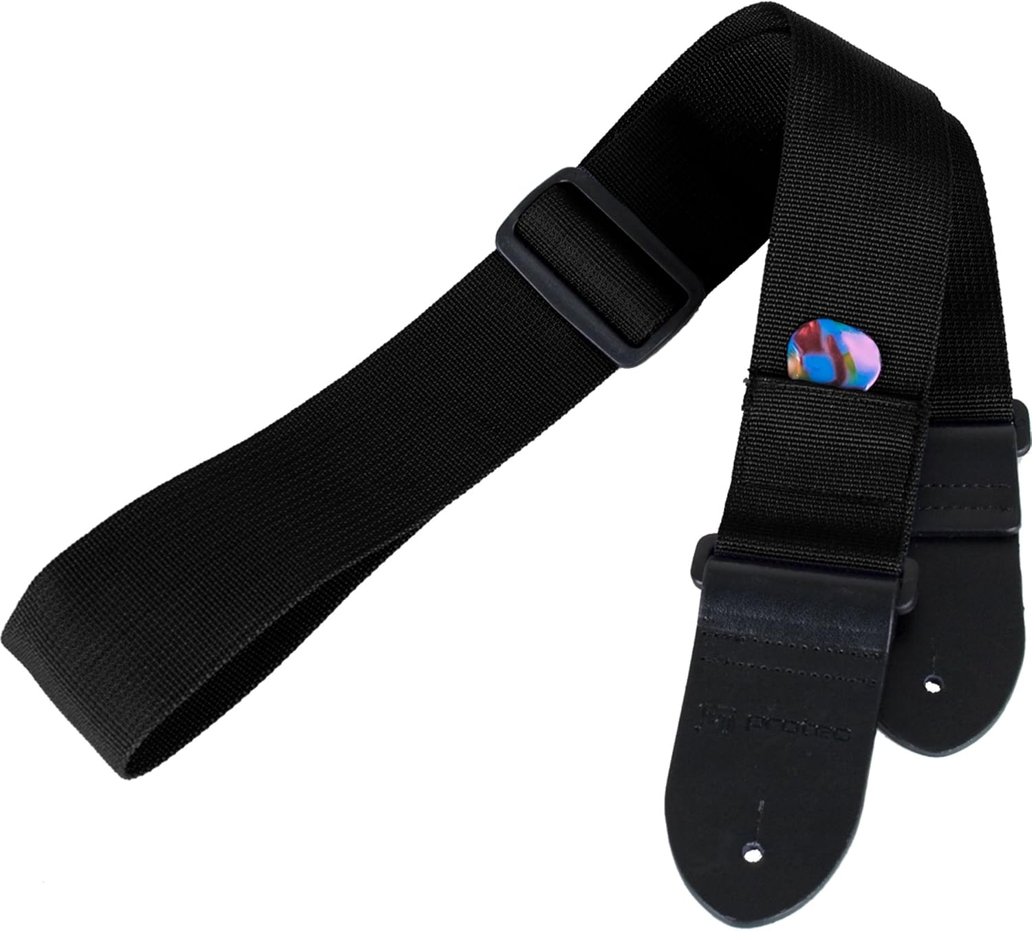 Ibanez GSRM 4 String Bass Guitar, Right, Starlight Blue (GSRM20SLB) | Protec Guitar Strap with Leather Ends and Pick Pocket, Black